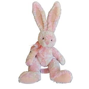 Russ Berrie Pink Rainbow Bunny Plush Sherbert Ombre Stuffed Animal Toy 10"